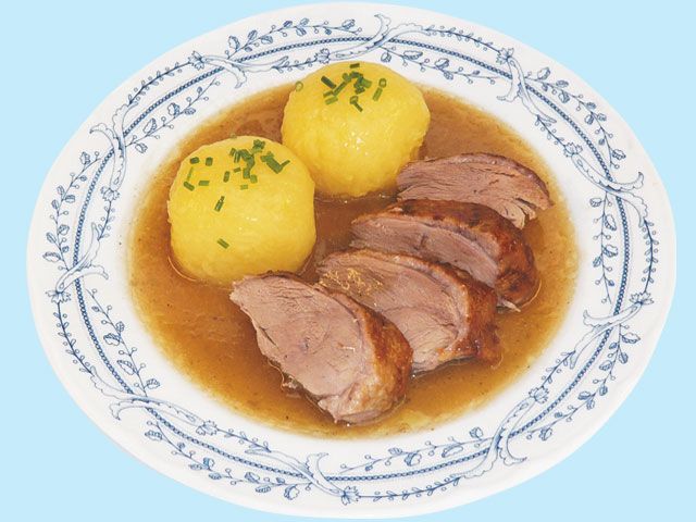 Entenbrust mit Kartoffelknödel